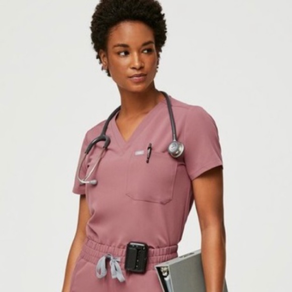 Figs Mauve Catarina XXS Scrub Top